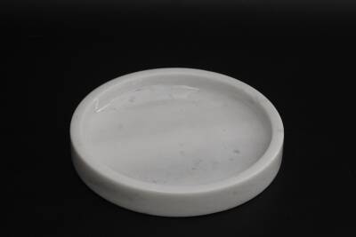 Beyaz Mermer Dekoratif Tepsi - 20cm - 1